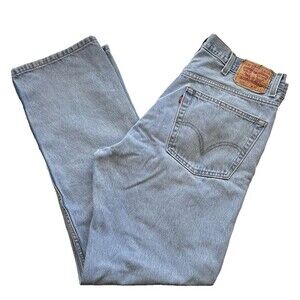 Levi's 505 Jeans Men's 38‎ x 32 Red Tag Straight Leg Light Wash